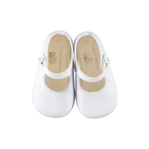 Soft Leather Baby 'Lucy' Shoes - White