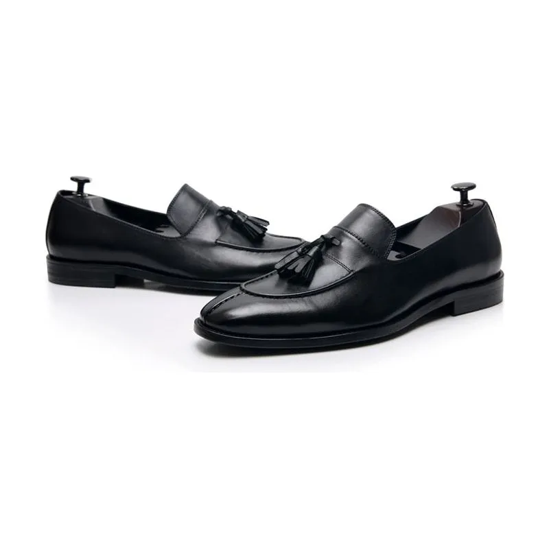 TasselLux Exotic Leather Oxford Dress Loafers