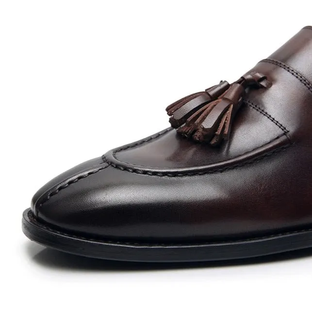 TasselLux Exotic Leather Oxford Dress Loafers