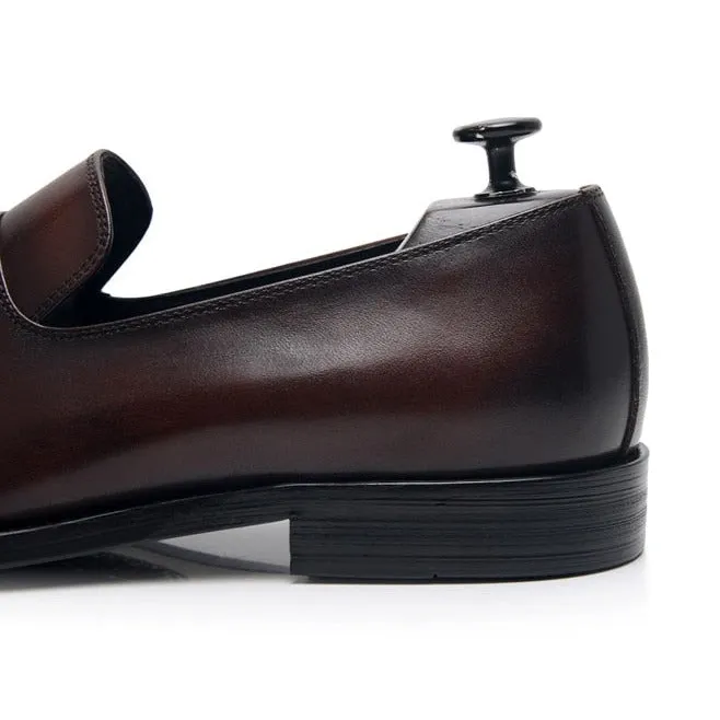 TasselLux Exotic Leather Oxford Dress Loafers