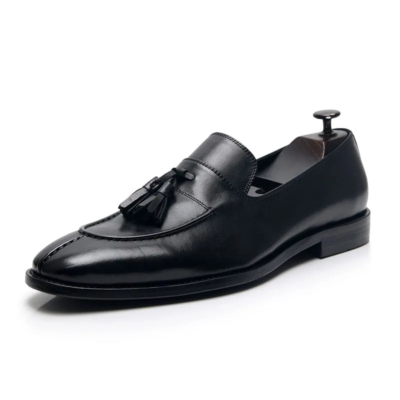 TasselLux Exotic Leather Oxford Dress Loafers