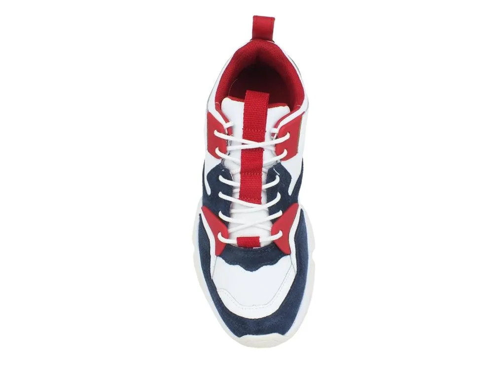 TOMMY H. Chunky Material Mix Sneaker Red White Blue FM0FM02384