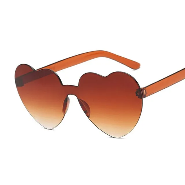 Trendy Heart Retro Cat Eye Sunglasses