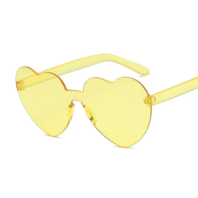 Trendy Heart Retro Cat Eye Sunglasses