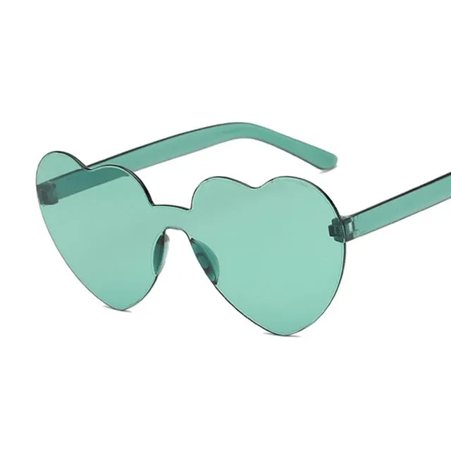 Trendy Heart Retro Cat Eye Sunglasses