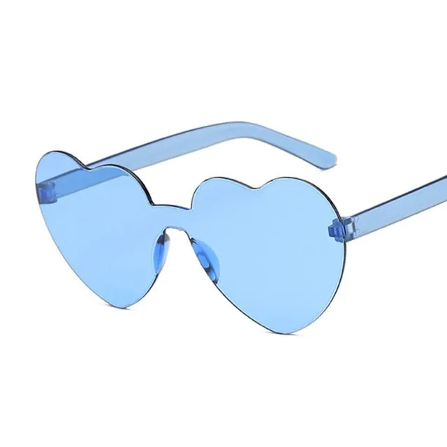 Trendy Heart Retro Cat Eye Sunglasses