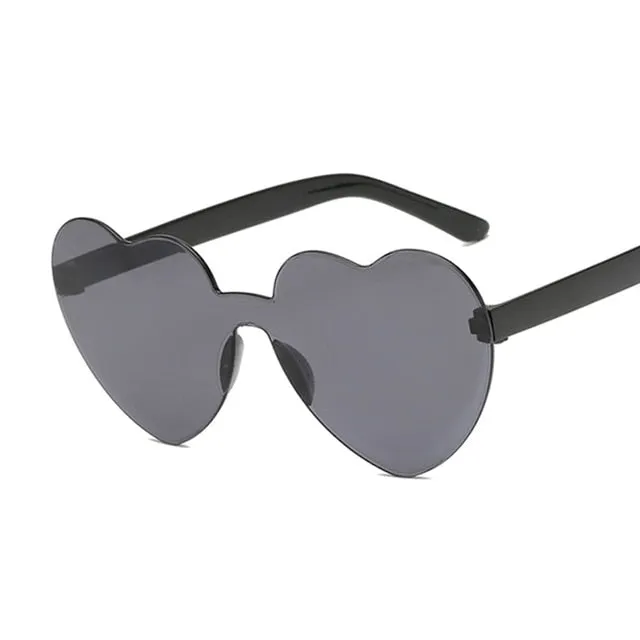 Trendy Heart Retro Cat Eye Sunglasses