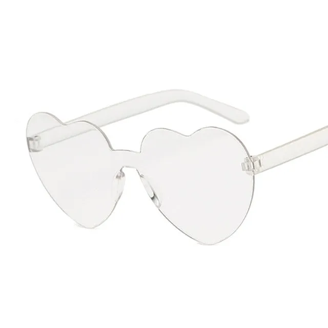 Trendy Heart Retro Cat Eye Sunglasses