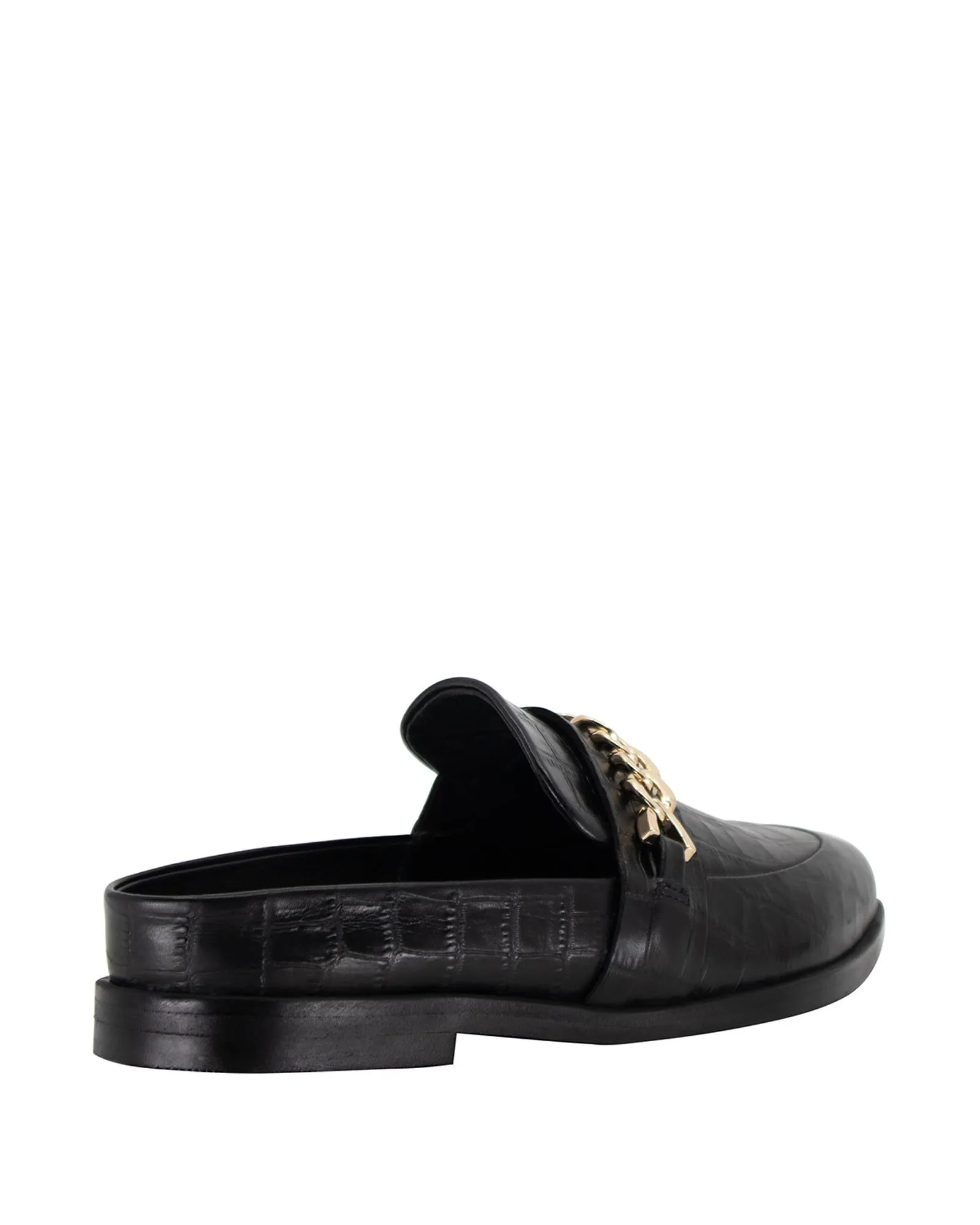 Tuesday Chain Slide Black Croc/Gold