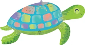 Under The Sea Turtle Super Shape Mylar Balloon, 38" | 1ct