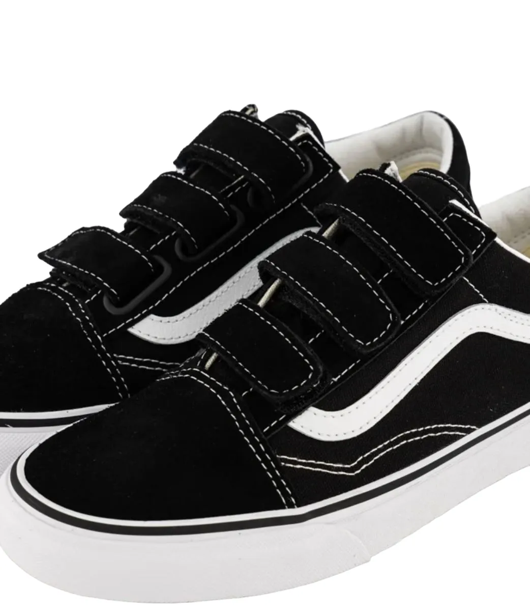 Unisex Vans Old Skool V Black/White Strap Shoes