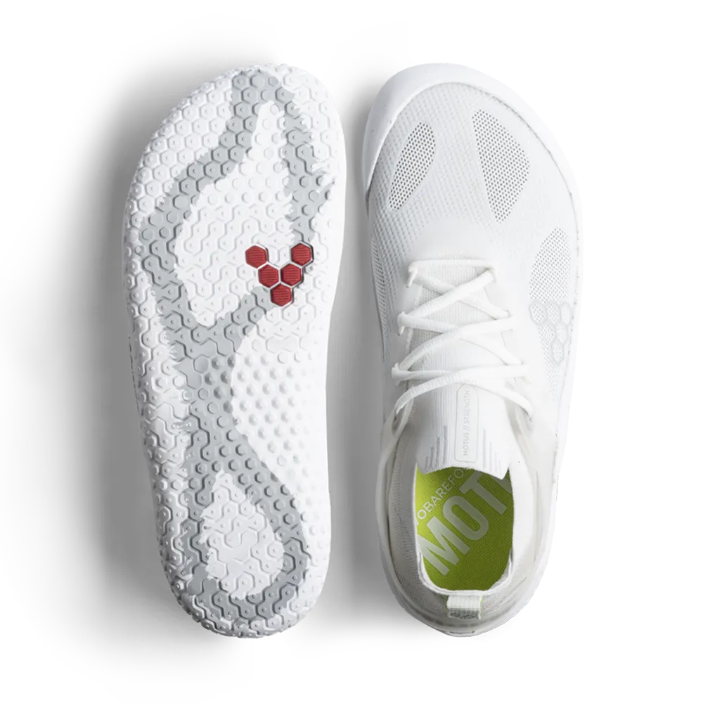 Vivobarefoot Motus Strength Womens Sneakers - Bright White/Grey