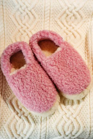 Wool slippers Pink