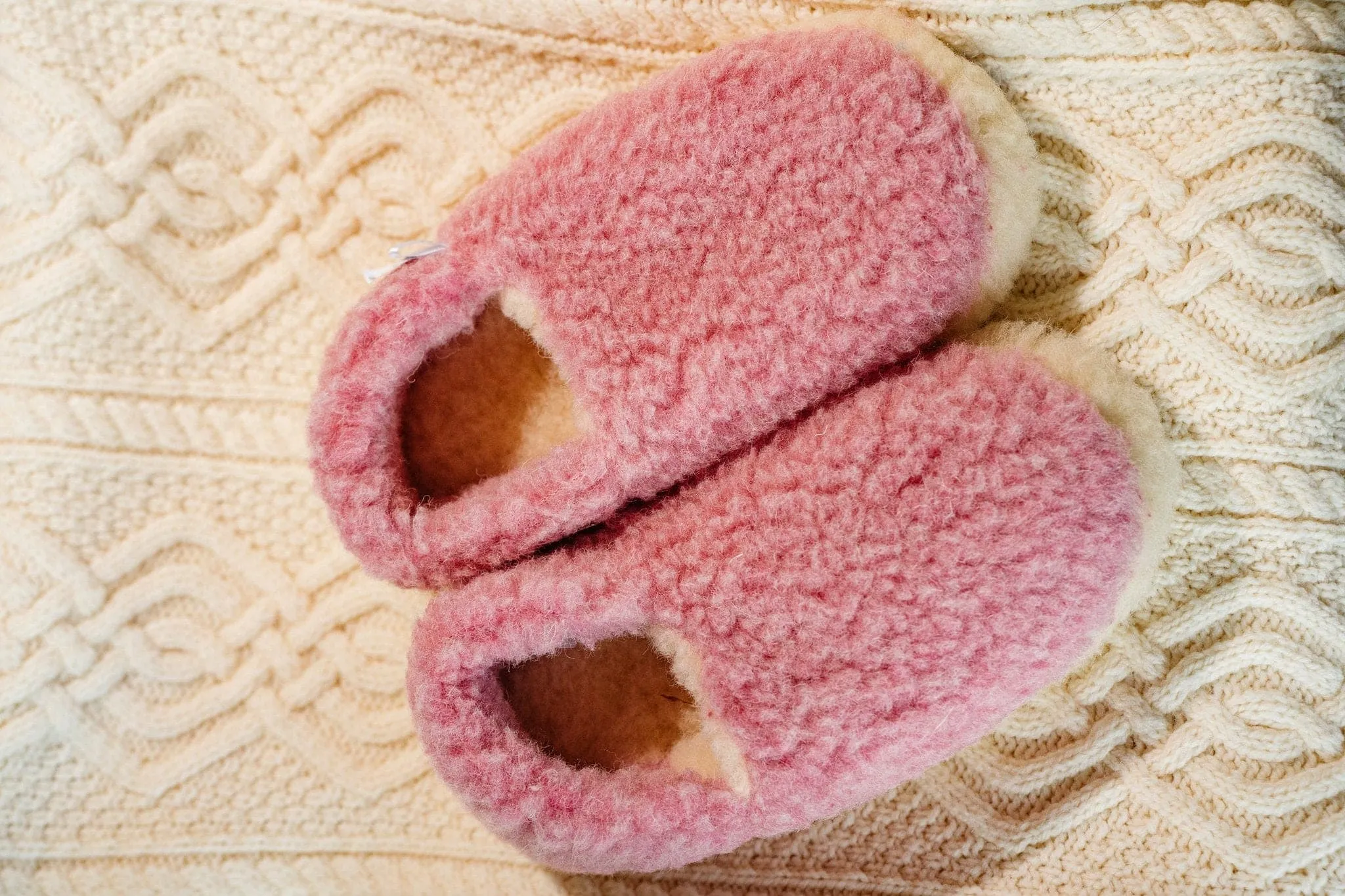 Wool slippers Pink